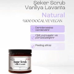 Rosece R33 Şeker Scrub Vanilya Lavanta | Doğal AHA Arındırıcı Peeling 260 gr