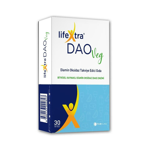 LifeXtra DAOVeg Diamin Oksidaz Takviye Edici Gıda 30 Tablet