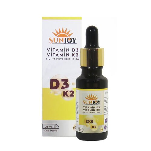 Sunjoy D3K2 Vitamin Sıvı Takviye Edici Gıda 20 ml