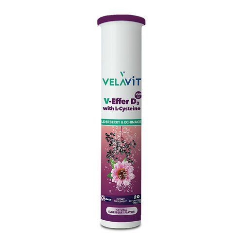 Velavit V-Effer D3 with L-Cysteine 20 Efervesan Tablet