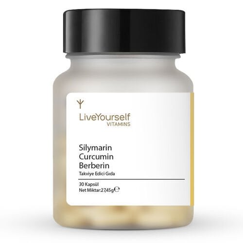 LiveYourself Vitamins Silymarin Curcumin Takviye Edici Gıda 30 Kapsül