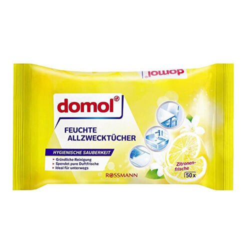 Domol Yüzey Temizleme Mendili Limon Kokulu 50 Adet