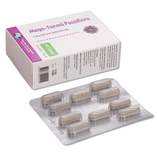 Mega-Farma Passiflora Takviye Edici Gıda 30 Tablet