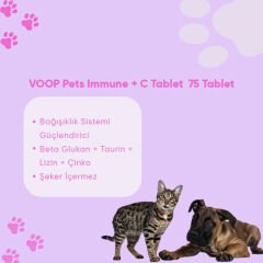 VOOP Pet Kedi ve Köpekler İçin Bağışıklık Sistemi Desteği Tablet 75 Adet