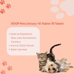 VOOP Pet Kedi ve Köpekler İçin Üriner Sistem Desteği Tablet 75 Adet
