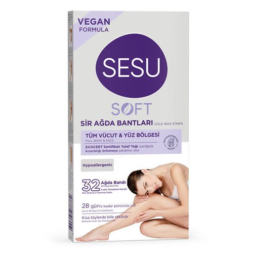 Sesu Soft Yulaf Ağda Bandı 32li