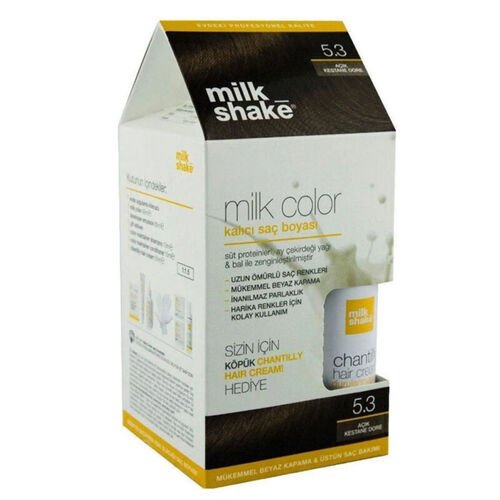 Milk Shake Milk Color Kalıcı Saç Boyası 5.3 - Açık Kestane  - KÖPÜK HEDİYE