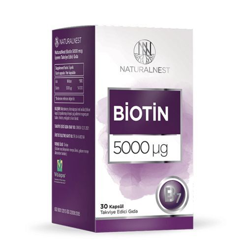 Naturalnest Biotin 5000 ug Takviye Edici Gıda 30 Kapsül