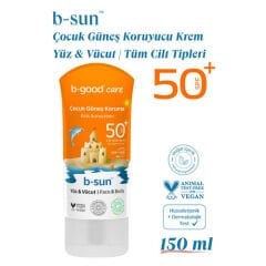 b-good b-sun SPF 50+ Çocuk Yüz ve  Vücut Güneş Koruma 150 ml