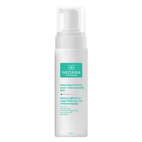 Neorga Akneye Eğilimli ve Yağlı Ciltler İçin Yüz Yıkama Köpüğü 200 ml