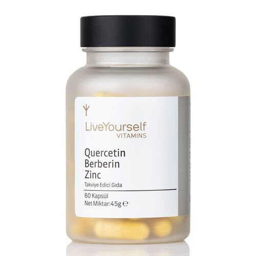 LiveYourself Quercetin Berberin Vulgaris İçeren Takviye Edici Gıda 60 Kapsül
