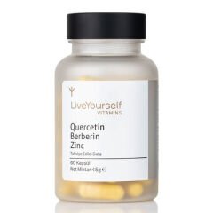 LiveYourself Quercetin Berberin Vulgaris İçeren Takviye Edici Gıda 60 Kapsül