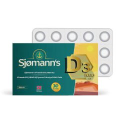 Sjomann’s Vitamin D3 1000 IU İçeren Takviye Edici Gıda 30 Adet Çiğnenebilir Jel Form