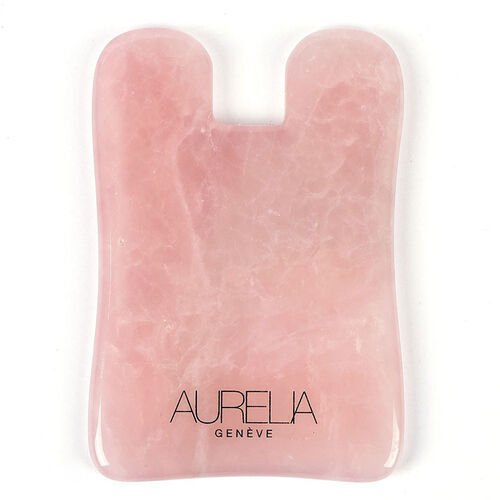 Aurelia Geneve Kare Şekilli Gua Sha Taşı - Pembe Kuvars