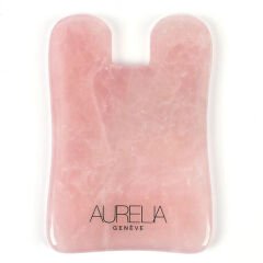 Aurelia Geneve Kare Şekilli Gua Sha Taşı - Pembe Kuvars