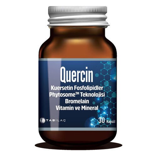 Quercin Kuersetin, Bromelain, Vitamin ve Mineral 30 Kapsül