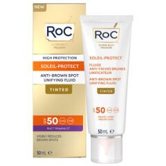 ROC Leke Karşıtı ve Ton Eşitleyici Yüz Güneş Kremi SPF50+ 50 ml