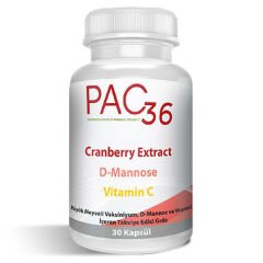 Pac 36 Cranberry Extract D-mannoz ve Vitamin C 30 Kapsül
