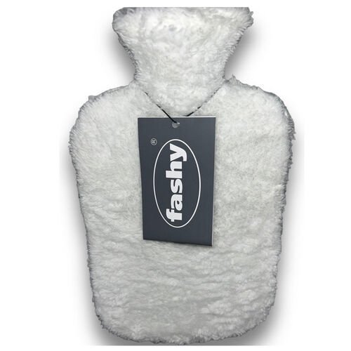 Fashy Beyaz Peluş Kılıflı Sıcak Su Torbası Termofor - 2L