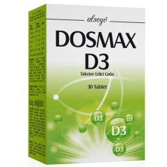 Alsego Dosmax D3 Takviye Edici Gıda 30 Tablet