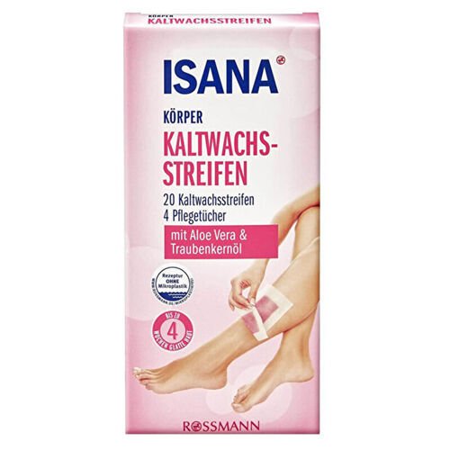Isana 20 Adet Vücut İçin Soğuk Ağda Bantları + 4 Adet Temizleme Mendili