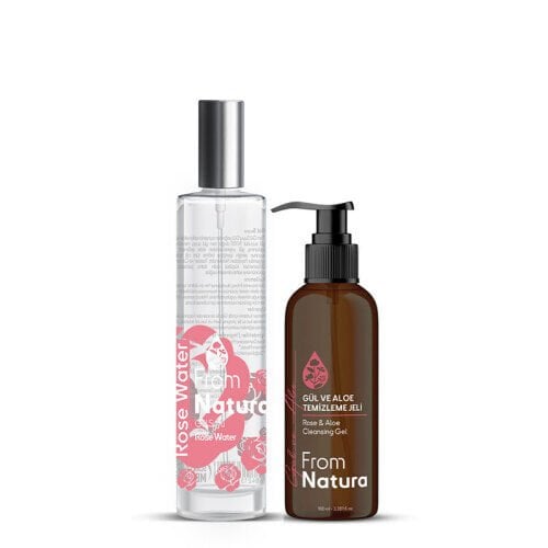 From Natura Premium Gül Suyu 100 ml + Gül Aloe Temizleme Jeli 100 ml