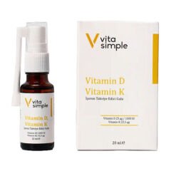Vita Simple D3 K2 - Vitamin D ve K İçeren Takviye Edici Gıda 20 ml