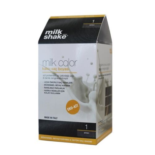 Milk Shake Milk Color Kalıcı Saç Boyası - 1 Siyah - EKO KİT