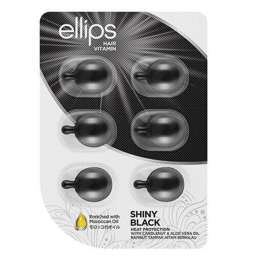 Ellips Siyah Saçlara Özel Işıltı Veren Saç Vitamini 6 Kapsül
