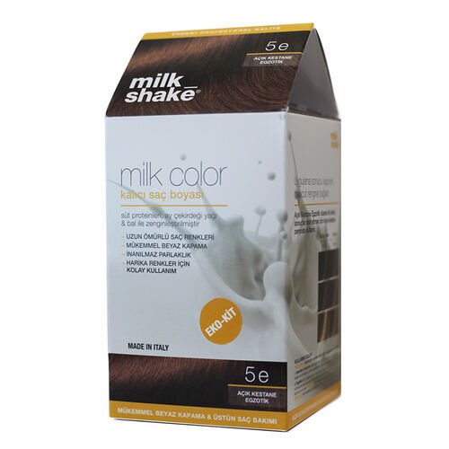 Milk Shake Milk Color Kalıcı Saç Boyası 5 e - Açık Kestane Egzotik - EKO KİT