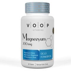 Voop Magnezyum İçeren Tablet Takviye Edici Gıda 30 Tablet