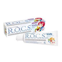 ROCS Kids 3-7 Yaş Meyveli Çocuk Diş Macunu (Meyve külahı) 35ml.