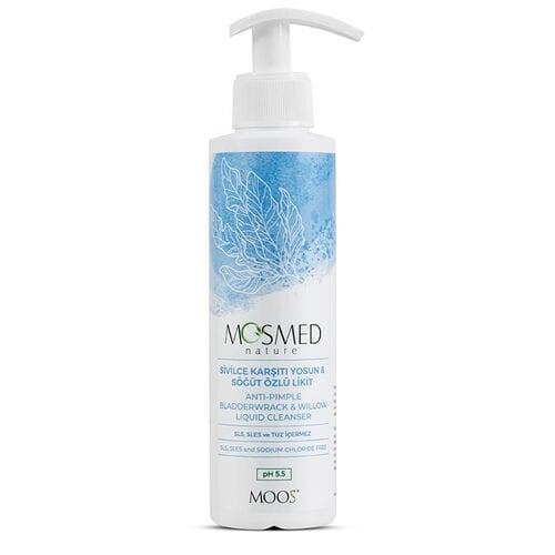 Mosmed Düzensiz Ciltler İçin Yosun ve Söğüt Özlü Likit Temizleyici 200 ml