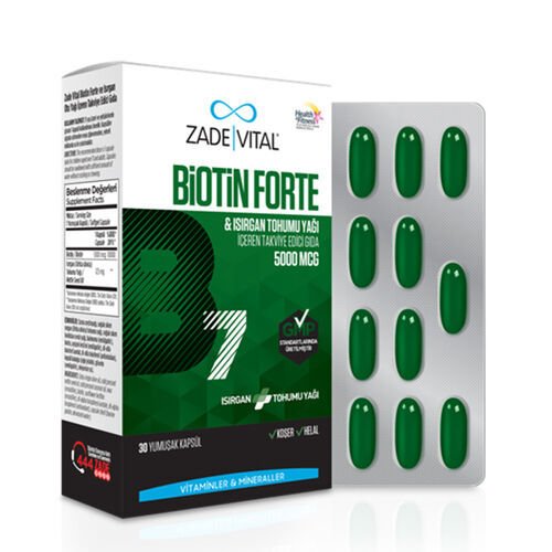 Zade Vital Biotin Forte 30 Yumuşak Kapsül