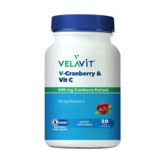 Velavit Turna Yemişi ve C Vitamini İçeren Takviye Edici Gıda 30 Kapsül
