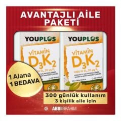 Youplus Vitamin D3K2 İçeren Takviye Edici Gıda 20 ml - 1 ALANA 1 BEDAVA