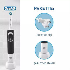 Oral-B Vitality D100  Cross Action Şarjlı Diş Fırçası - Siyah