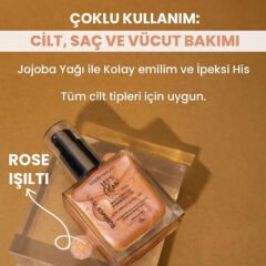 Bade Natural Lets Glow Nemlendirici Işıltılı Yağ Rose 50 ml
