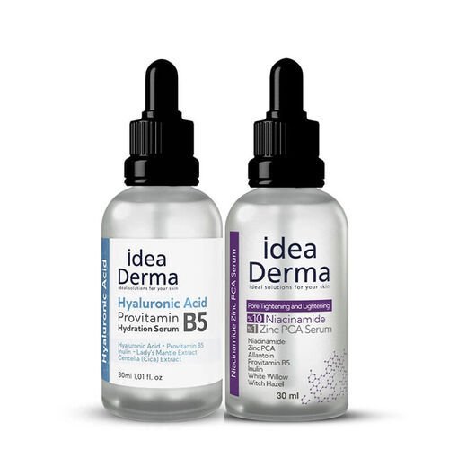 İdea Derma Hyaluronik Asit ve Niacinamide Nem ve Leke Bakım Seti
