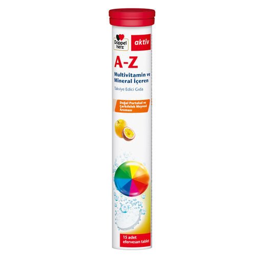 Doppel Herz A-Z Multivitamin ve Mineral İçeren Takviye Edici Gıda 15 Efervesan