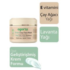Agarta Doğal Yeşil Kil Yüz Maskesi 150 ml