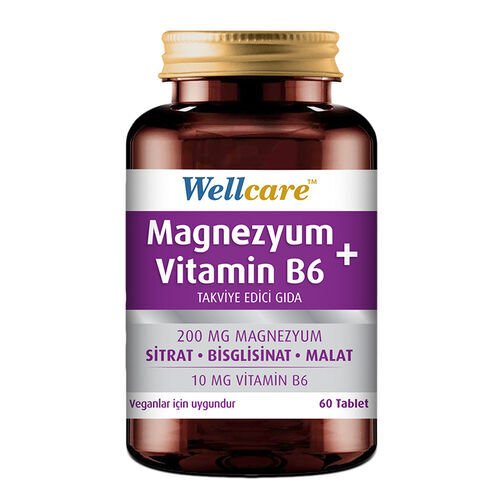 Wellcare Magnezyum Vitamin B6 60 Tablet