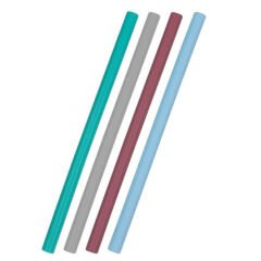 OiOi Tekrar Kullanılabilir Silikon Pipet 6Ay+ 4 Adet Mavi Mix