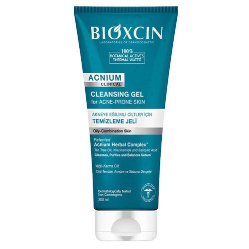Bioxcin Acnium Akneye Eğilimli Ciltler İçin  Temizleme Jeli 200 ml