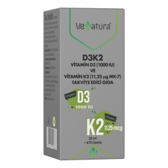 VeNatura D3K2 (11,25 mcg) Takviye Edici Gıda 20 ml