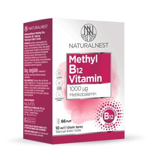 Naturalnest Methyl B12 Vitamin 1000 μg 10 ml Dilaltı Sprey
