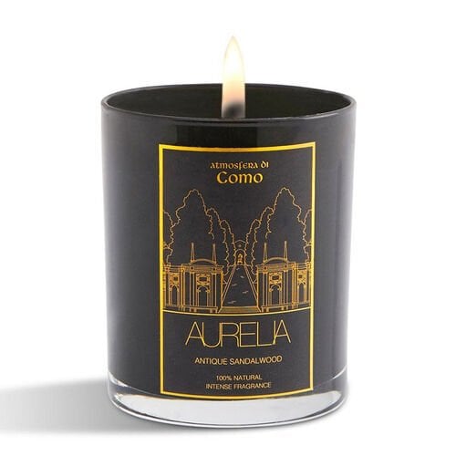 Aurelia Geneve Sandal Ağacı Kokulu Mum 180 gr -Siyah