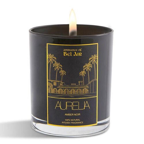 Aurelia Geneve Amber Noir Kokulu Mum 180 gr -Siyah